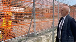il sindaco Masci in cantiere
