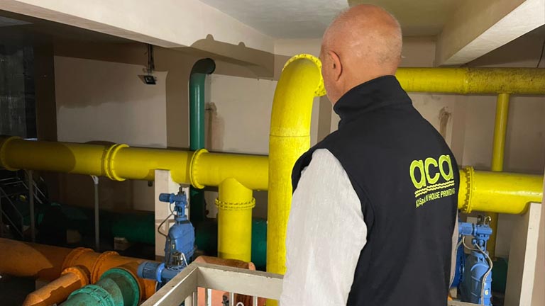 il sindaco masci in visita all'impianto idrico dell'ACA