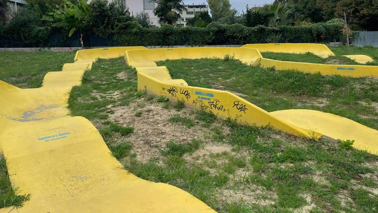 L'area per il pump track di via Caravaggio Pescara