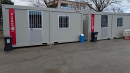 cantiere e spogliatoi provvisori