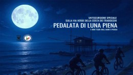 pedalata di luna piena sui trabocchi