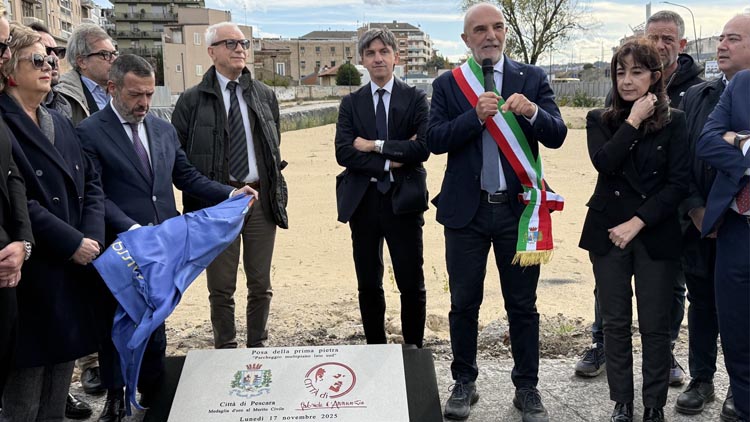 prima pietra - inizio lavori area di risulta Pescara