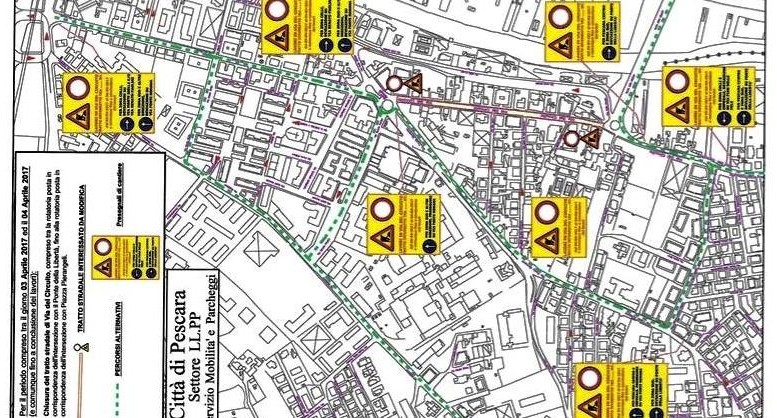 Viabilità alternativa per i lavori su via del Circuito