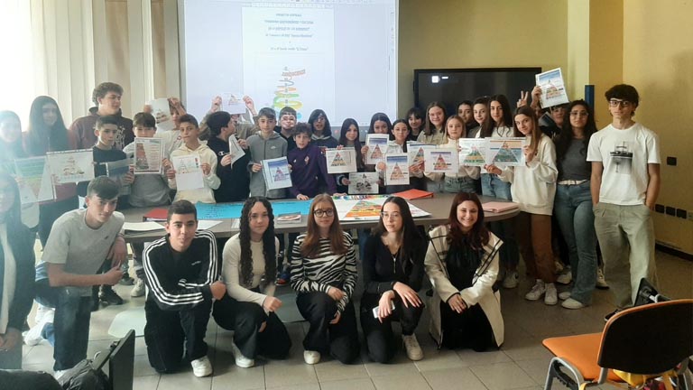 GLI STUDENTI DELL'ATERNO-MANTHONÉ E DELL'ISTITUTO COMPRENSIVO 8 DI PESCARA