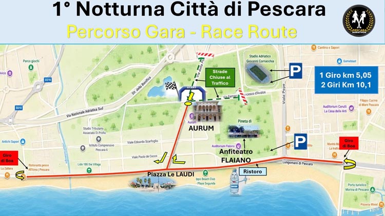 notturna città di Pescara