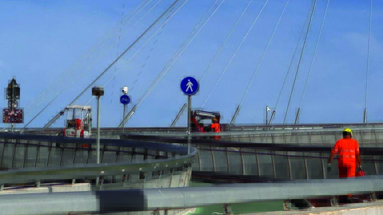manutenzione ponte del Mare a Pescara