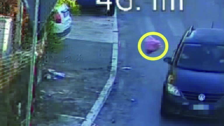 rifiuti lanciati dall'auto